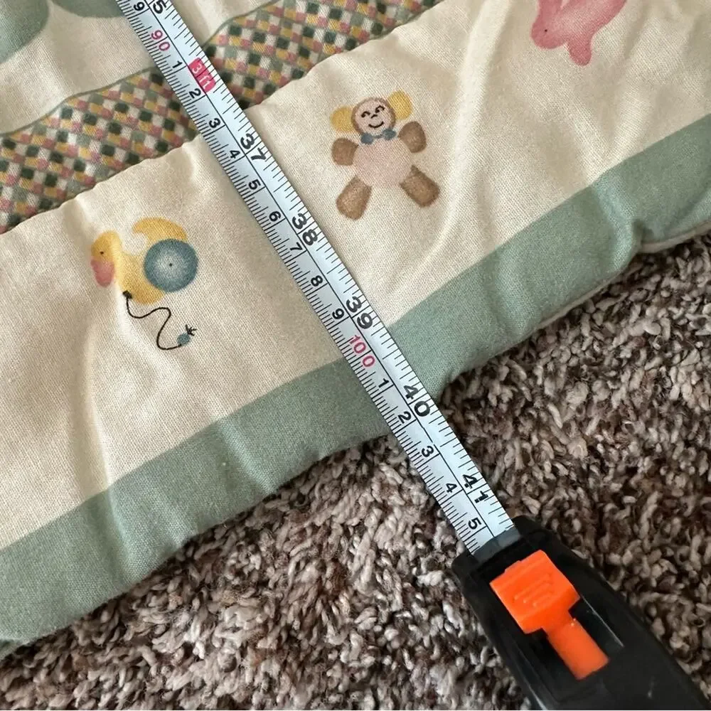 Bedtime originals baby quilt crib blanket three bears giraffe bunny 90s pastel